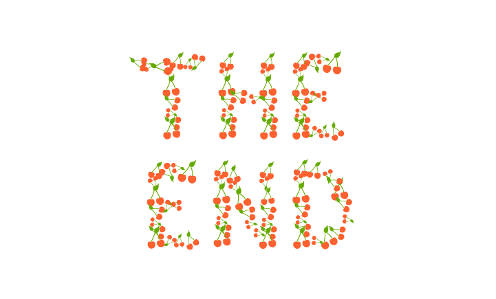 The End graphic from book