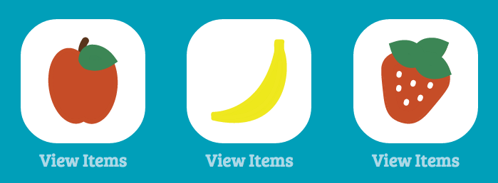 Screenshot of demo showing three different links with the same text but representing different things.