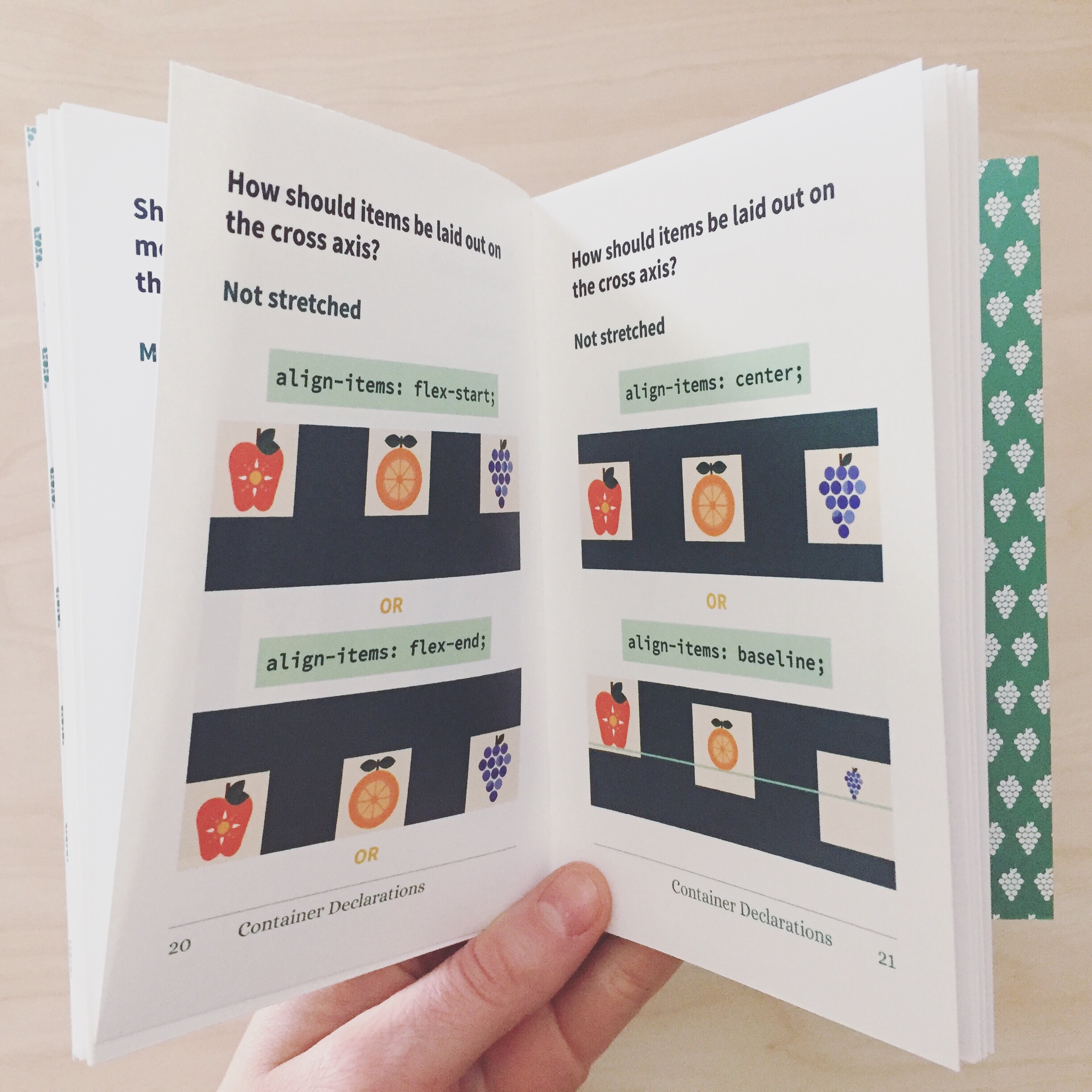 Photo of hard copy proof of A Field Guide to Flexbox